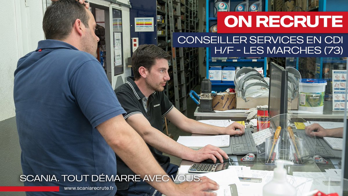 ScaniaFrance's tweet photo. #MondayJob
#ScaniaRecrute un conseiller service en #CDI près de la @VilledeChambery (73) en Savoie ! Envie de mettre votre sens du client au service du griffon ? Prenez la bonne route et rejoignez la #ScaniaFamily de #ScaniaRhôneAlpes 👉🏼https://t.co/q7U4kFQKBX https://t.co/MFft3zoWJE