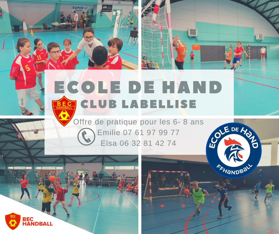 Ecole de hand du BEC : la pratique ludique du #handball pour les 6-8 ans !