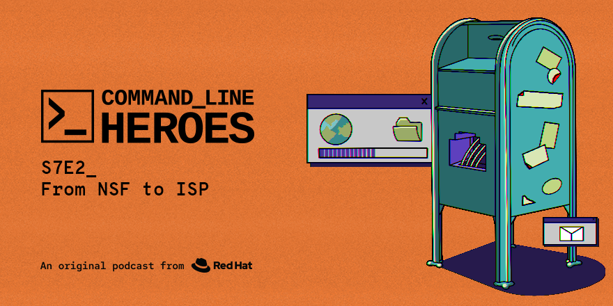 RedHat's tweet photo. How did we go from ARPANET to #ISPs? The critical link was the #NSFNET. Hear its epic tale on the second episode of this season of #CommandLinePod: https://t.co/jvoFhJYFwH https://t.co/nvoZXurqbr