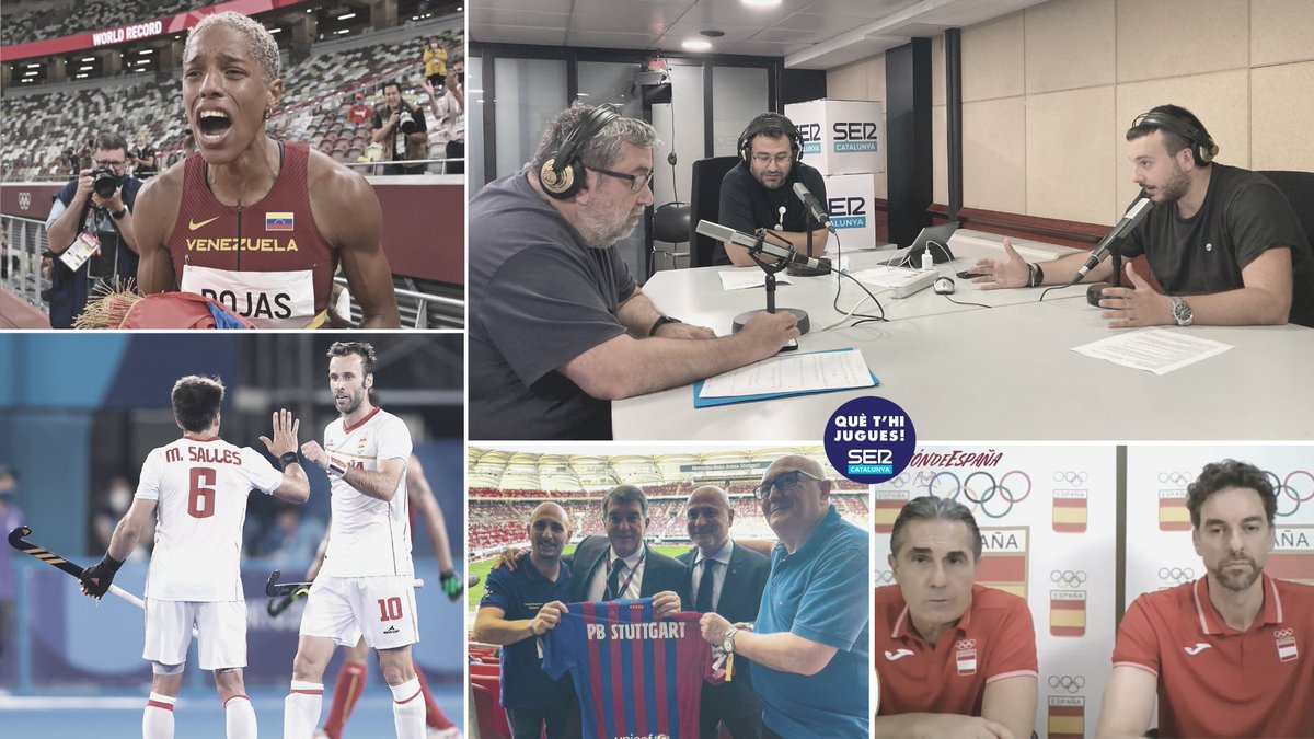 Què T'hi Jugues (@quethijugues) on Twitter photo 🎙️ Dilluns al #QuèThiJugues!
▶️ bit.ly/3lo9Tsv
🔜 "Yulimar Rojas será la primera que saltará por encima de 16 metros"
🏒 <a href="/dalegre10/">David Alegre</a>: "Em sento un afortunat i un privilegiat d'haver pogut estar a uns Jocs Olímpics"
🔴🔵 PB Stuttgart
🏀 Prèvia del #ESP - #USA 🎙️ Dilluns al #QuèThiJugues!
▶️ bit.ly/3lo9Tsv
🔜 "Yulimar Rojas será la primera que saltará por encima de 16 metros"
🏒 <a href="/dalegre10/">David Alegre</a>: "Em sento un afortunat i un privilegiat d'haver pogut estar a uns Jocs Olímpics"
🔴🔵 PB Stuttgart
🏀 Prèvia del #ESP - #USA