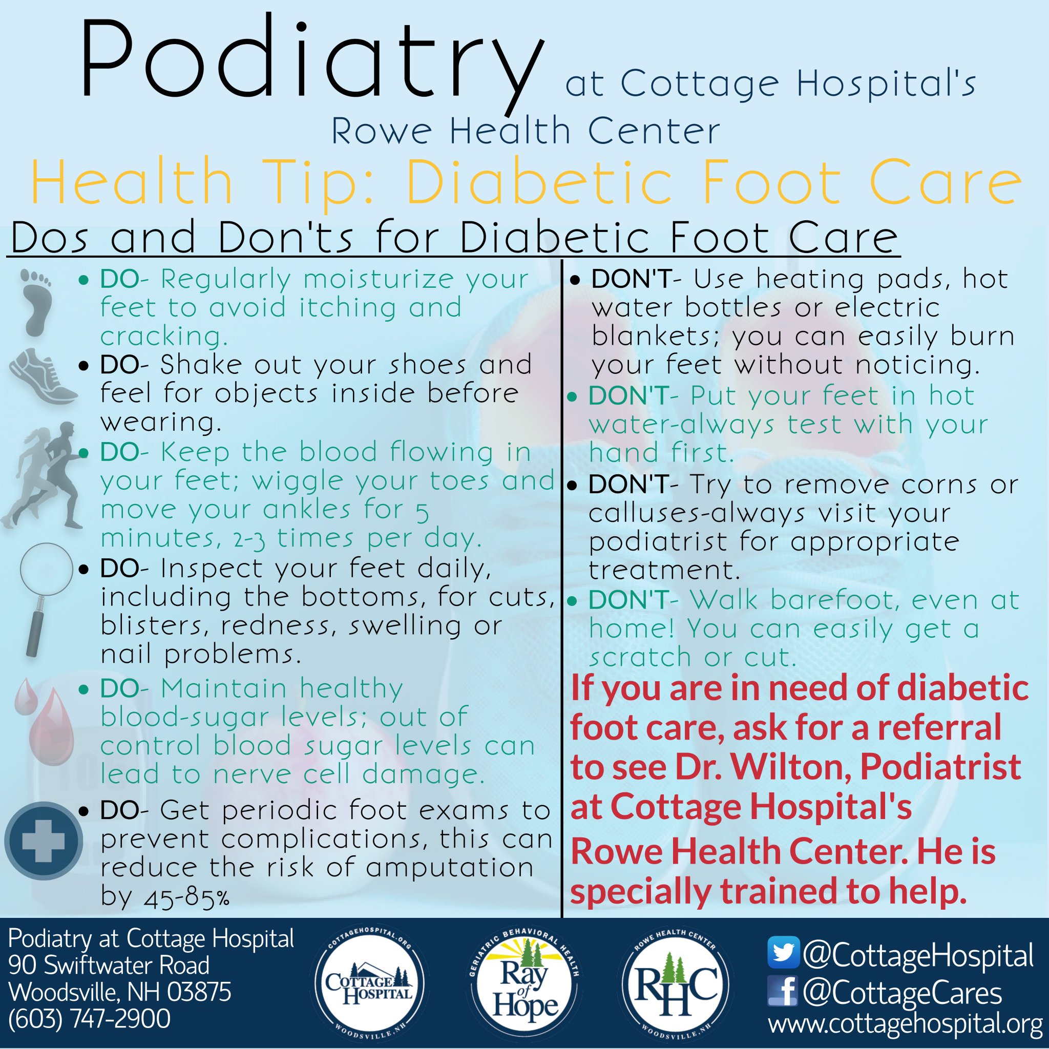 Cottage Hospital on Twitter "Last week's ServiceShowcase was Podiatry