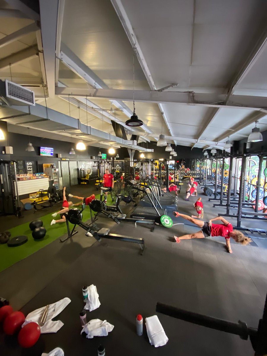 We are incredibly grateful to be able to use the facilities at Strength Factory during our trip🏋🏽‍♀️ Shout out to <a href="/Murray_Barratt/">Murray Barratt</a> and <a href="/JonnyHPhysio/">Jonny Harper</a> for putting us through our paces and ensuring that our S&amp;C training is maintained while on camp💪🏼 #MedCup #AlwaysBeReadyToLift