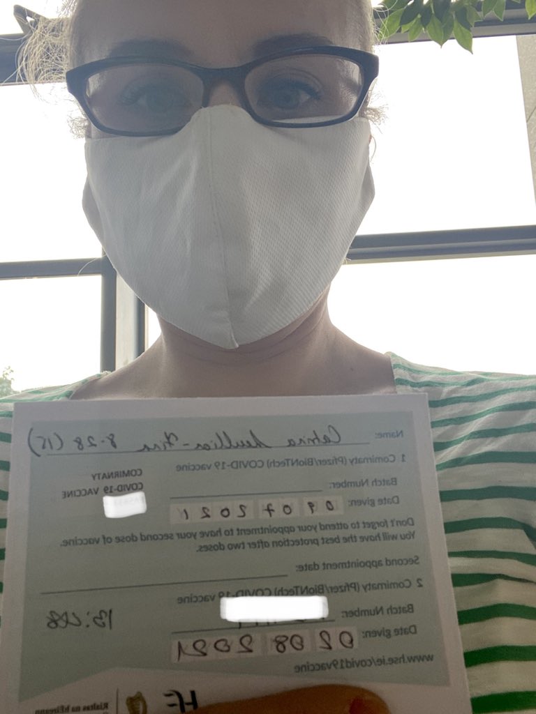 CatrinaSoprano's tweet photo. And we’re done!! #pfizer2nddose #fullyvaccinated #allmaskedup https://t.co/2u3Rktyl7s