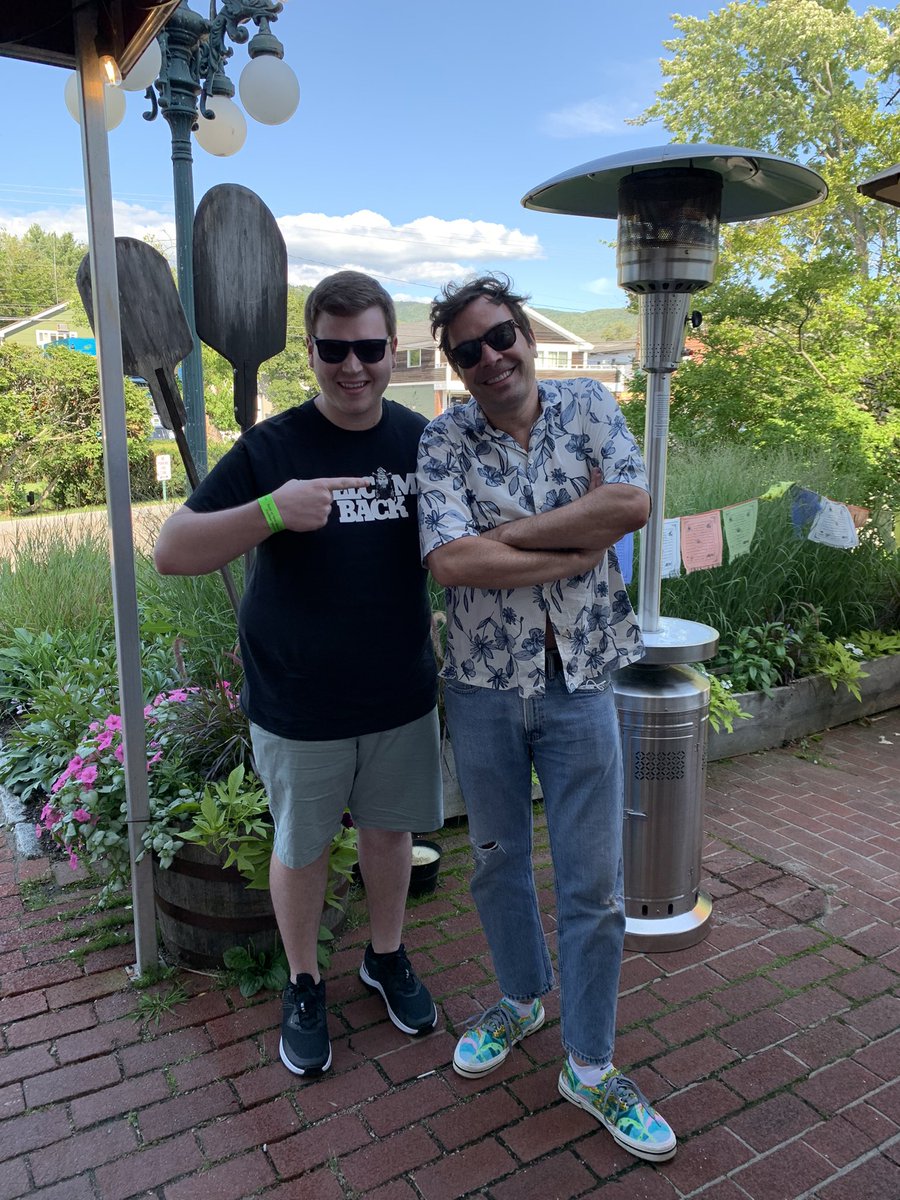 Super cool running into @jimmyfallon this past weekend! Thanks for cranking @FrankFMradio!