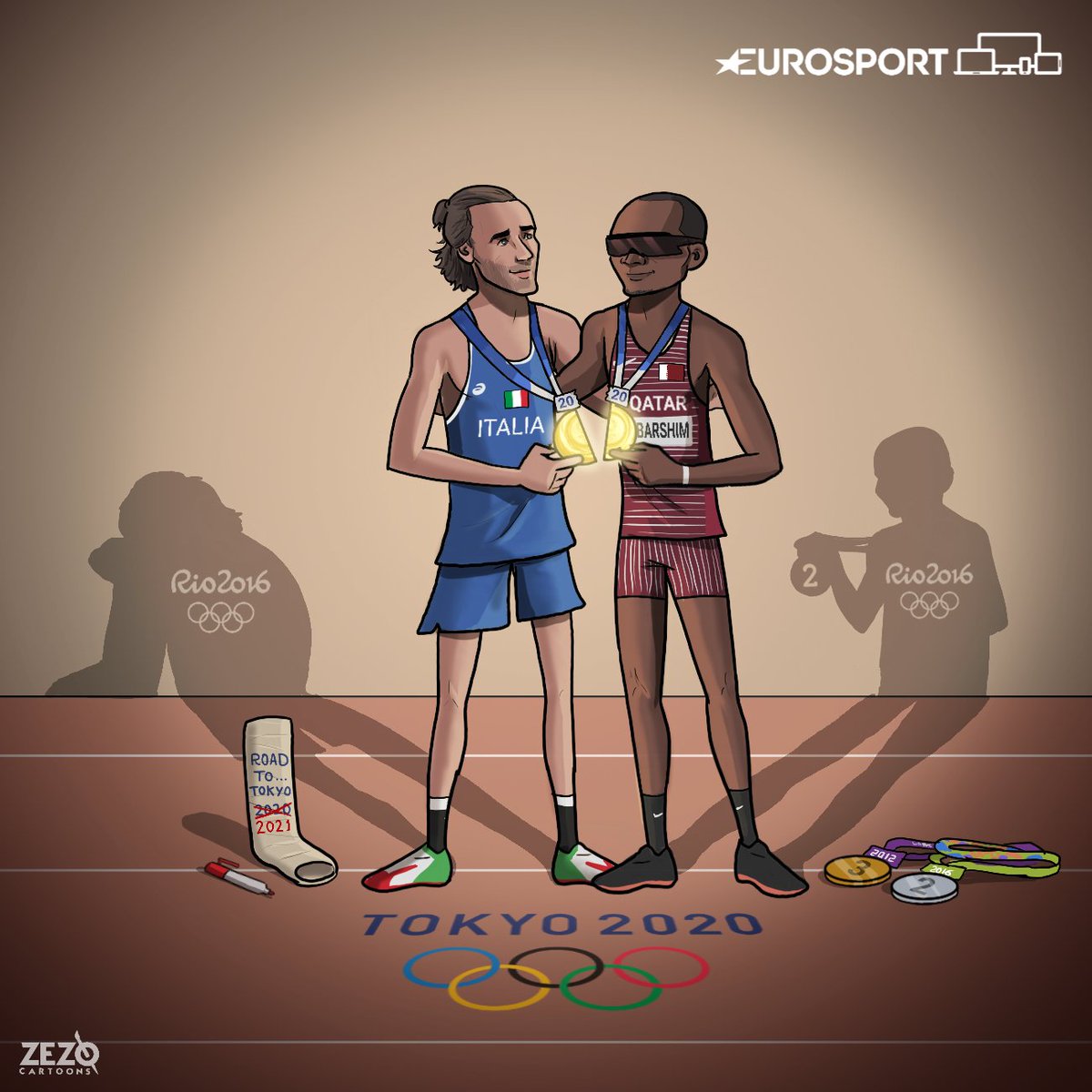 Eurosport_IT's tweet image. Lo sport ci insegna sempre qualcosa 🇮🇹🤝🇶🇦

#Tamberi | #Tokyo2020 | #Barshim

(🎨 @ZEZO_CARTOONS )