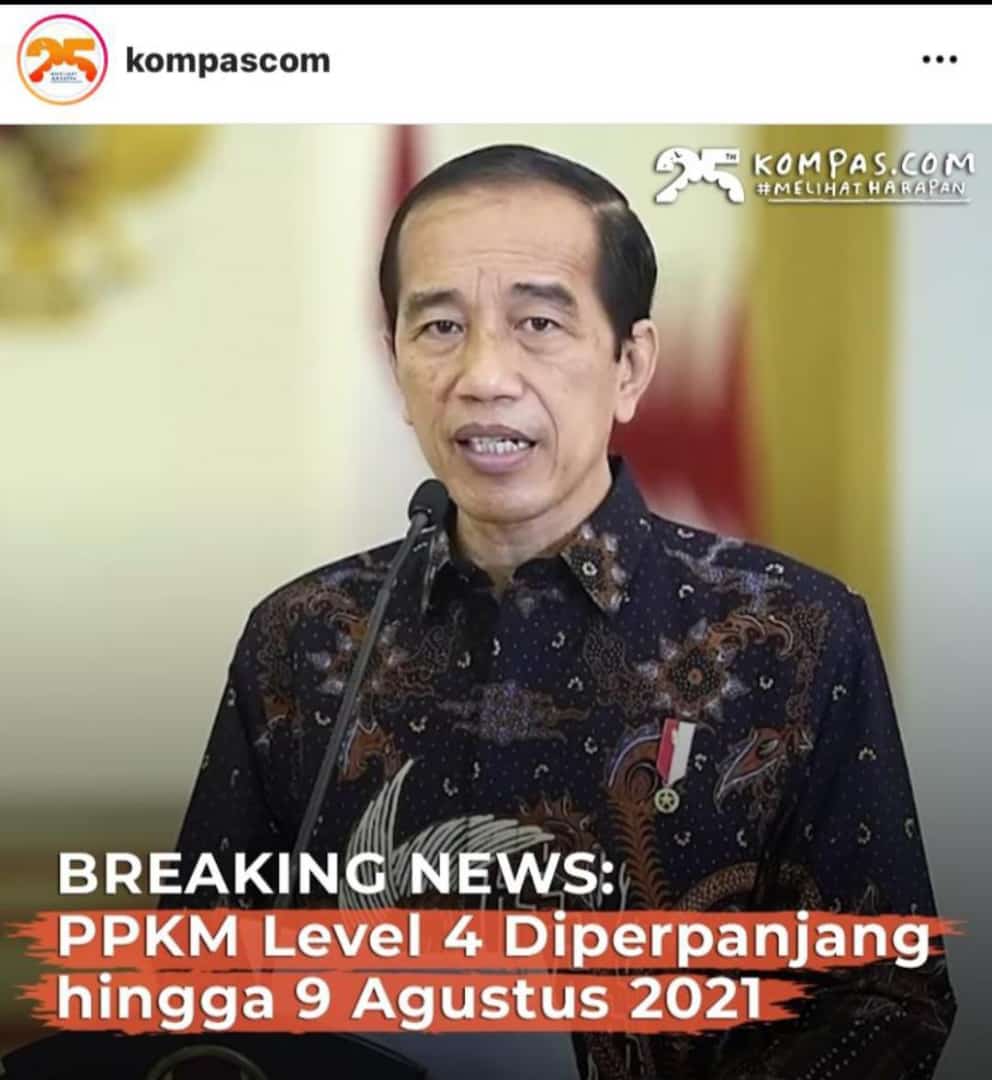 enjoyiiin's tweet photo. Di tanggal 9 Agustus "ppkm level 4 diperpanjang hingga 16 agustus 2021" 👍🏽😚 https://t.co/4DtVZbea0i