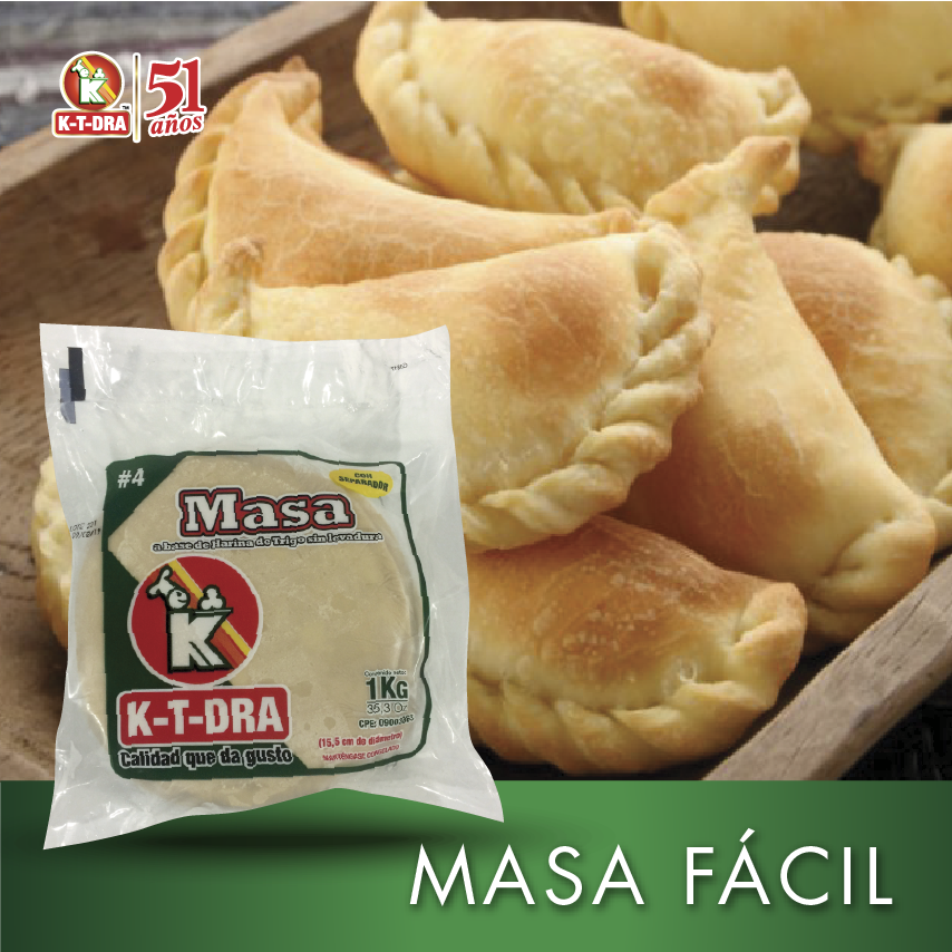ktdra's tweet photo. Rellena la Masa Fácil K-T-DRA con el guiso de tu preferencia y disfruta una excelente semana con los mejores productos del mercado: K-T-DRA.
.
#MasaFácil #Empanadas #Pulpas #ktdra #EmpanadasDePollo #EmpanadasDeQueso #EmpanadasDeCarne #almuerzo #lunchtime https://t.co/qz0Cd25cyS