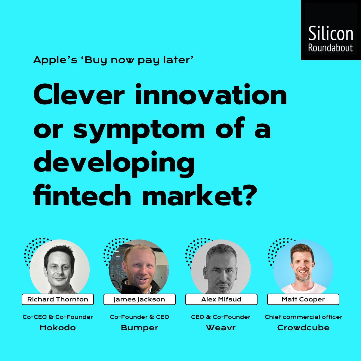 siliconrounduk's tweet image. Apple’s ‘Buy now pay later’ | Clever innovation or symptom of a developing fintech market? | bit.ly/3zYwHmX