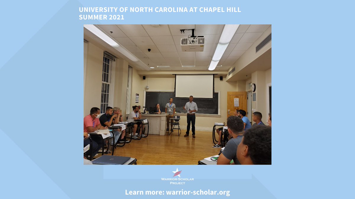One of our in-person academic boot camps took place at @UNC this week. Helping active duty service members and veterans transition into higher learning, one day at a time!

#WSPimpact #warriorscholarproject #battlefieldtotheclassroom #unc