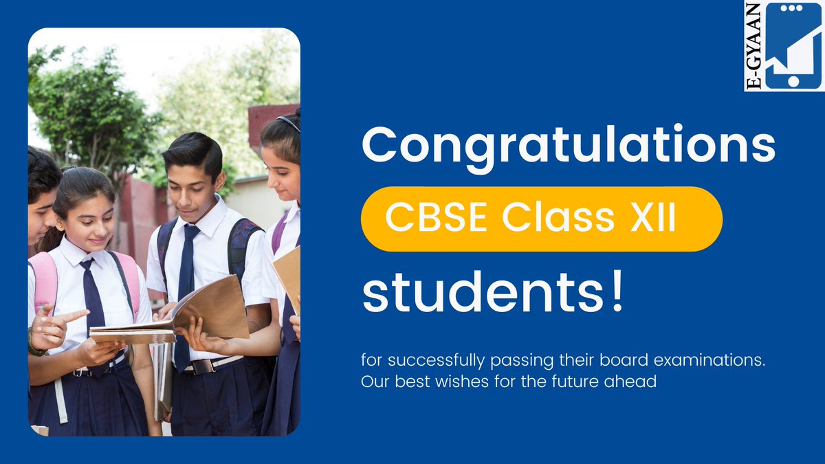 EGyaanLearning's tweet photo. Congratulations to all the students on successfully completing your school life. We hope the future holds bright things only for you. All the best.
Team @EGyaanLearning 
#CBSEResults #cbseresults2021 #CBSE #cbse12thresult #education #boardexams2021 #class12results #egyaan #edtech https://t.co/qwb27f8dJe