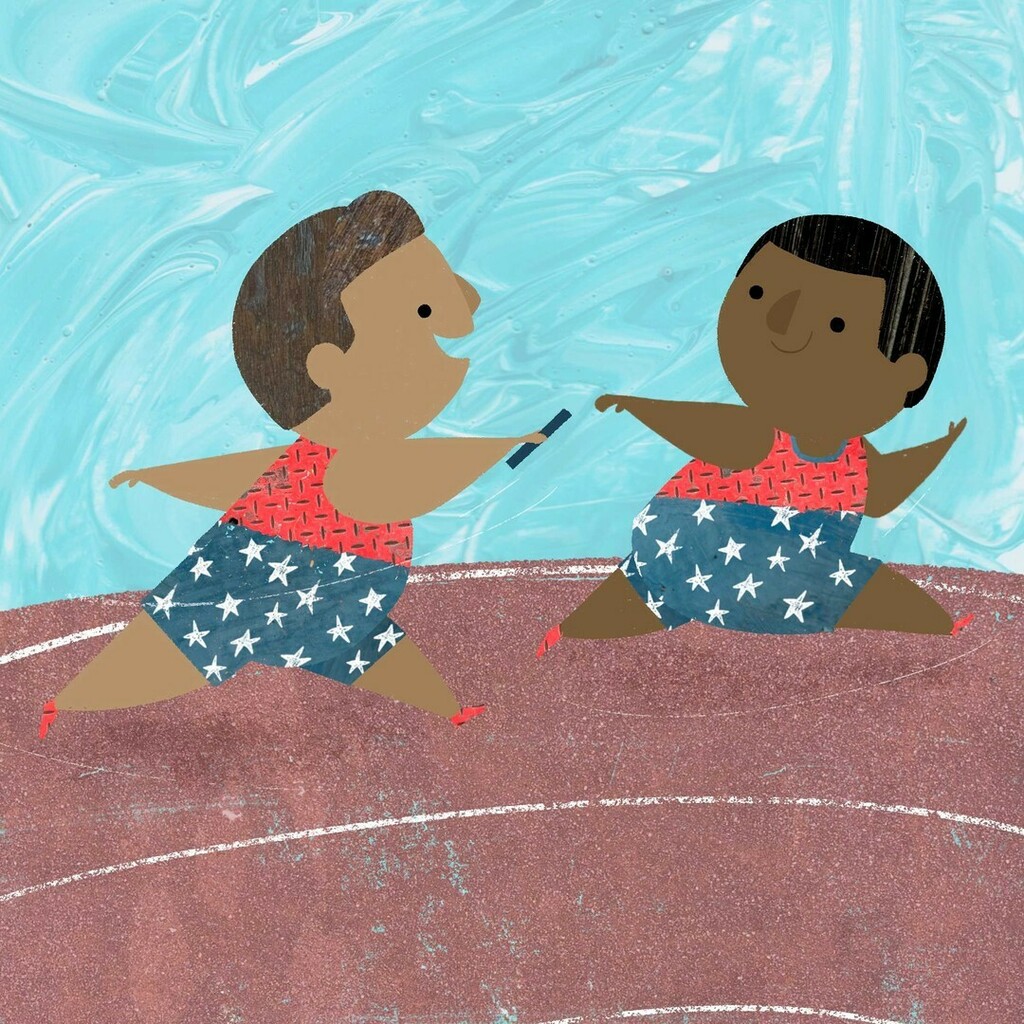 RobSayArt's tweet photo. Teamwork makes the dream work! 🏃♂️ 🏃♂️
Who doesn't love an Olympic relay?!?
•
•
•
•
•
#olympics #trackandfield #raisingreaders #kidlit #illustrator #childrensbooks #olympicgames #kidsbooks #picturebooks #athletics #childrensbook #sketchbook #pictu… https://t.co/0cvjxLOYay https://t.co/VMue9qjlhM