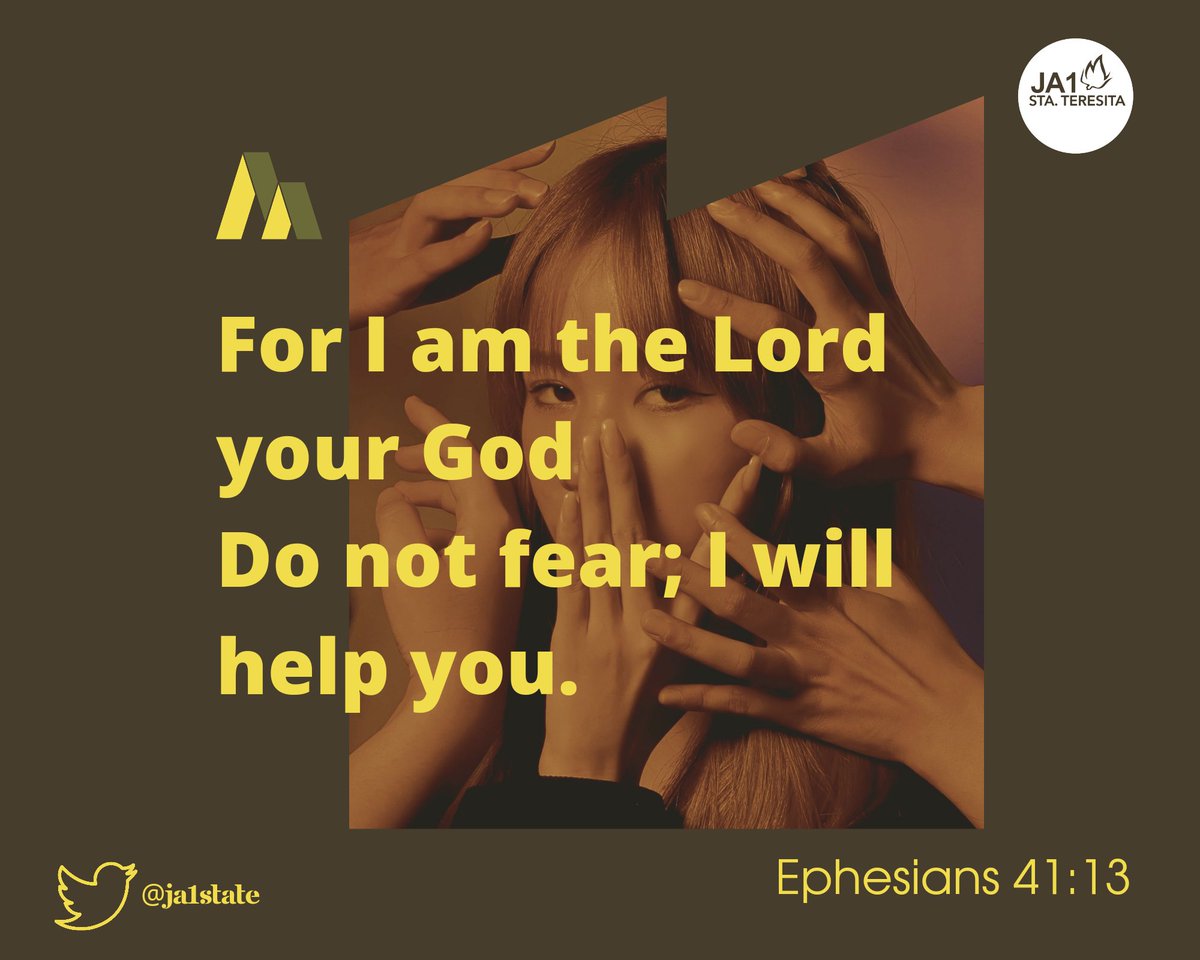 Ja1State's tweet photo. "For I am the Lord your God who takes hold of your right hand and says to you, Do not fear; I will help you."

Isaiah 41:13

#VerseOfTheDay #JA1State https://t.co/84NutARZb0