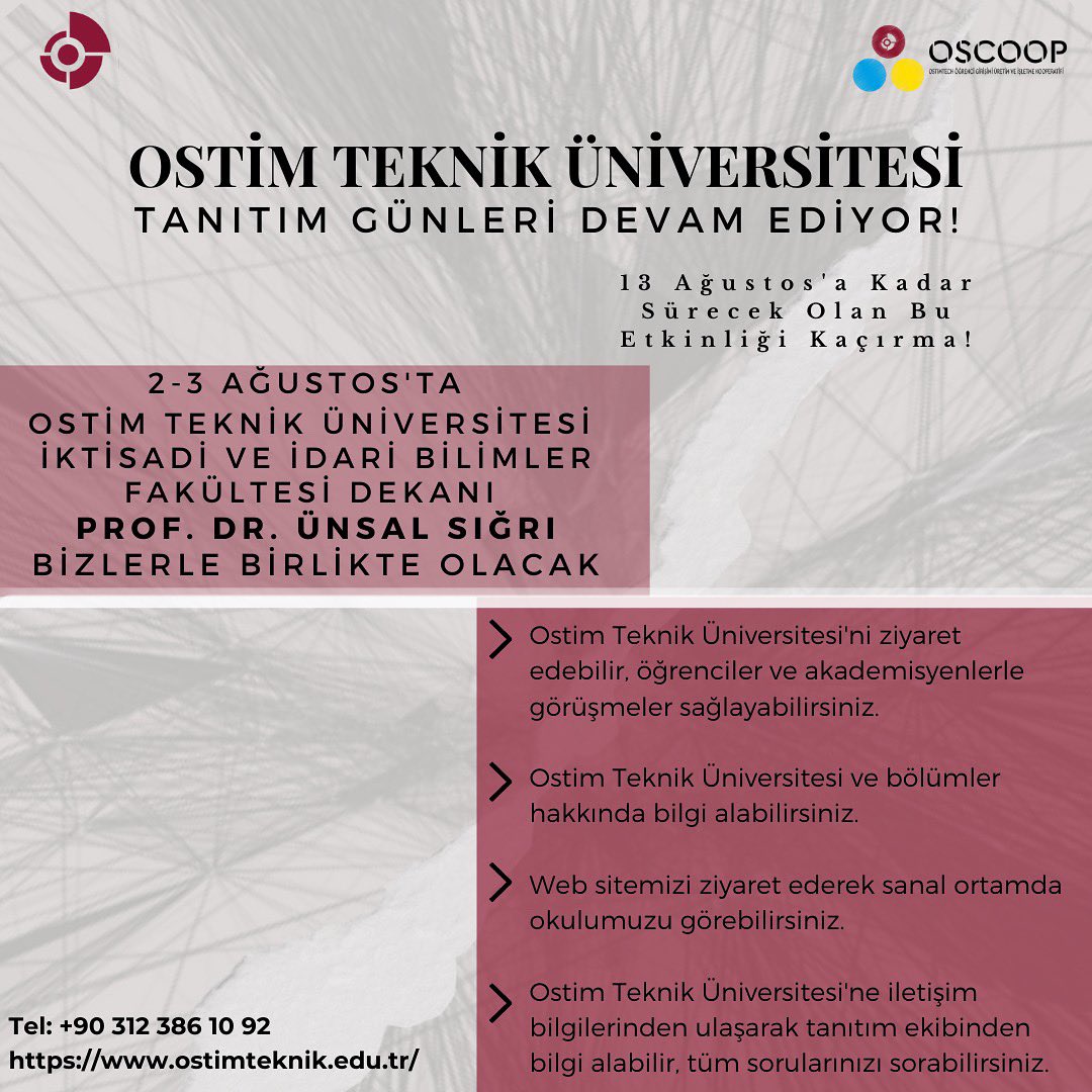 Ostim Teknik Üniversitesi Tanıtım Günleri Devam Ediyor!