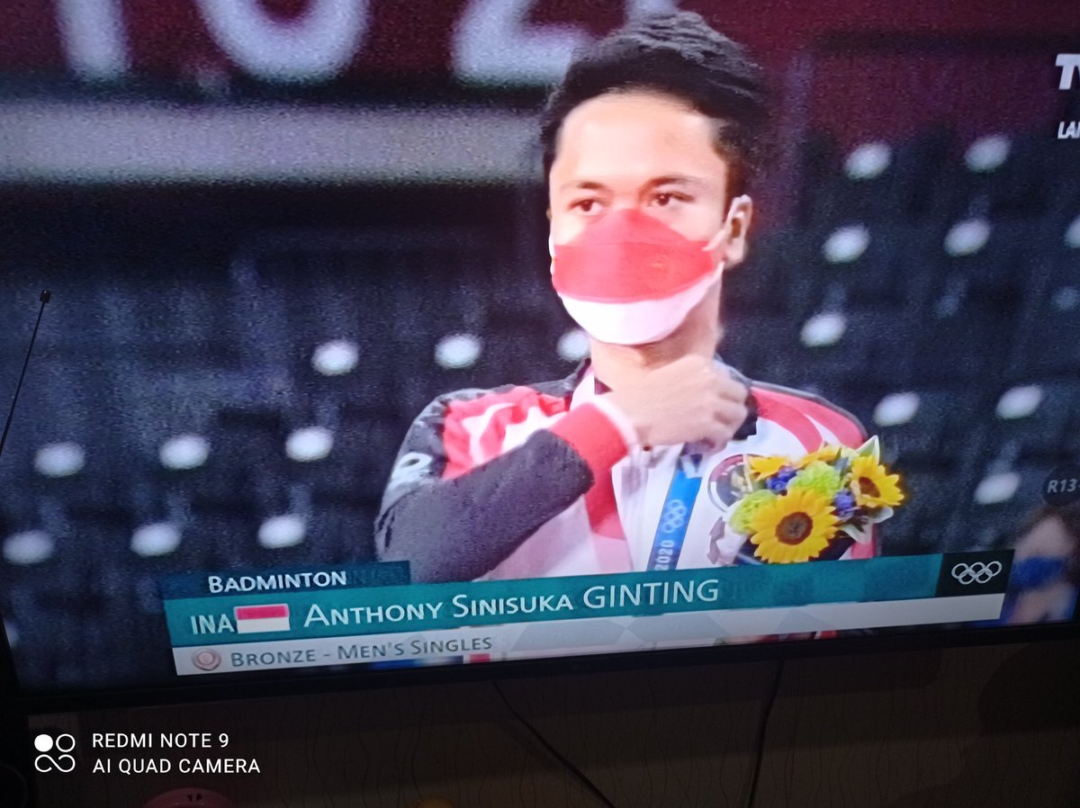 Alhamdulillah dapat perunggu, Congrats Ginting I am proud of u too..👍 #BadmintalkTokyo2020 #Badminton