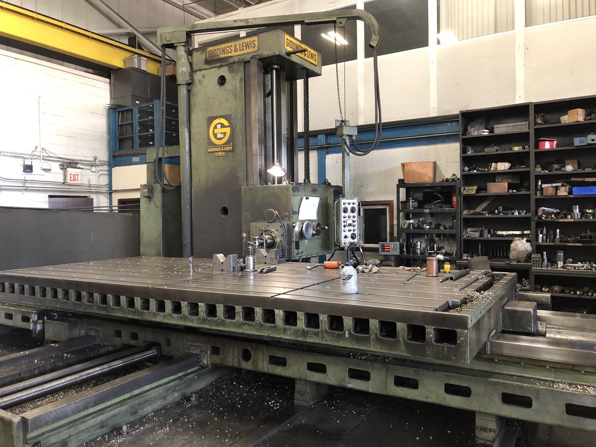 Machinetoolcomm's tweet photo. Used Boring Mills For Sale - 6” Giddings & Lewis Table Type Horizontal Boring Mill https://t.co/KMclHvuBc0
#boringmill #giddings #mfg #machinetools #tabletype #usedmachinetools #imts #sme #machineshop #machining #milling https://t.co/ccqvPtiFxE