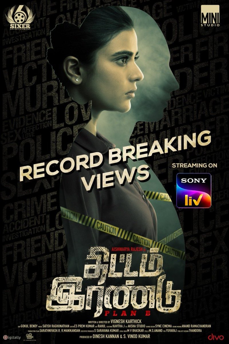 Sixer Entertainment (@sixerent) on Twitter photo Record Breaking Views🌟🌟
Watch #ThittamIrandu #PlanB Streaming exclusively on <a href="/SonyLIV/">Sony LIV</a>
#ThittamIranduOnSonyLIV #PlanBOnSonyLIV
🔗sonyliv.com/movies/plan-b-…
<a href="/aishu_dil/">aishwarya rajesh</a> <a href="/vinod_offl/">Vinod Kumar</a> <a href="/dinesh_WM/">Dinesh Kannan</a> <a href="/vikikarthick88/">vignesh karthick</a> <a href="/gokulbenoy/">gokul benoy</a> <a href="/ECspremkumar/">EDITOR CSPREMKUMAR</a> <a href="/satish_composer/">Satish Raghunathan</a> <a href="/ministudiosllp/">Mini Studios LLP</a> <a href="/SixerEnt/">Sixer Entertainment</a> Record Breaking Views🌟🌟
Watch #ThittamIrandu #PlanB Streaming exclusively on <a href="/SonyLIV/">Sony LIV</a>
#ThittamIranduOnSonyLIV #PlanBOnSonyLIV
🔗sonyliv.com/movies/plan-b-…
<a href="/aishu_dil/">aishwarya rajesh</a> <a href="/vinod_offl/">Vinod Kumar</a> <a href="/dinesh_WM/">Dinesh Kannan</a> <a href="/vikikarthick88/">vignesh karthick</a> <a href="/gokulbenoy/">gokul benoy</a> <a href="/ECspremkumar/">EDITOR CSPREMKUMAR</a> <a href="/satish_composer/">Satish Raghunathan</a> <a href="/ministudiosllp/">Mini Studios LLP</a> <a href="/SixerEnt/">Sixer Entertainment</a>
