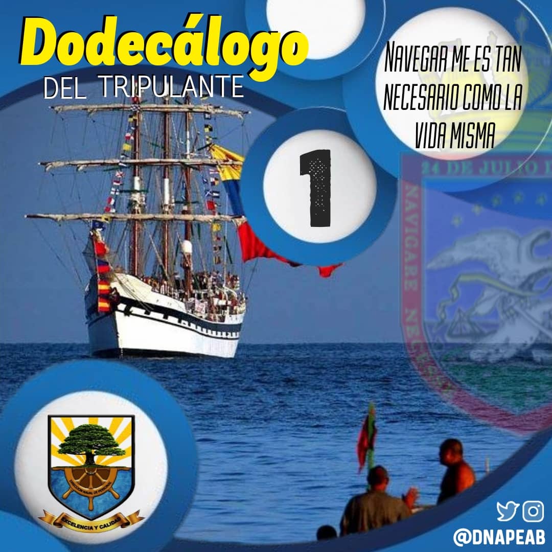 #DODECÁLOGO Las convicciones morales de nuestras mujeres y hombres de mar, están forjadas por el espíritu indomable e ideas libertarias de nuestros Padres Independentistas. Te brindamos la 1ra de nuestras normas.
<a href="/NicolasMaduro/">Nicolás Maduro</a>
<a href="/vladimirpadrino/">Vladimir Padrino L.</a>
<a href="/dhernandezlarez/">GJ. Domingo Hernández Lárez</a>
<a href="/Alexjvb44/">Alm Alexander José Velásquez Bastidas</a>
