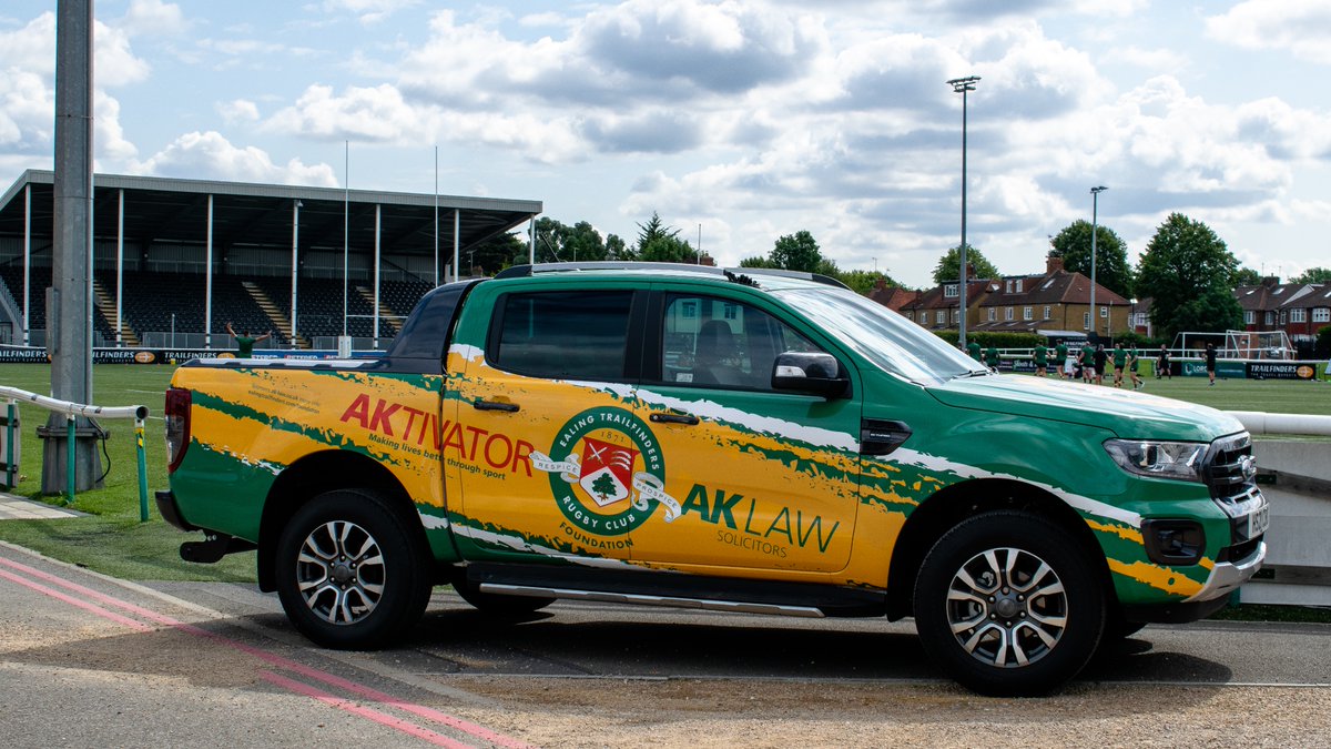 This week the <a href="/ETCommunity_/">The Ealing Trailfinders Foundation</a> Team <a href="/ealingtfrugby/">Ealing Trailfinders</a>
 received delivery of a new specially wrapped Ford Wildtrak, to help deliver their programmes across West London.

Made possible by the support of AK Law of Ealing and 
<a href="/RAW_Brothers/">RAW Brothers</a>.

Read more here ➡️bit.ly/3rShEIv