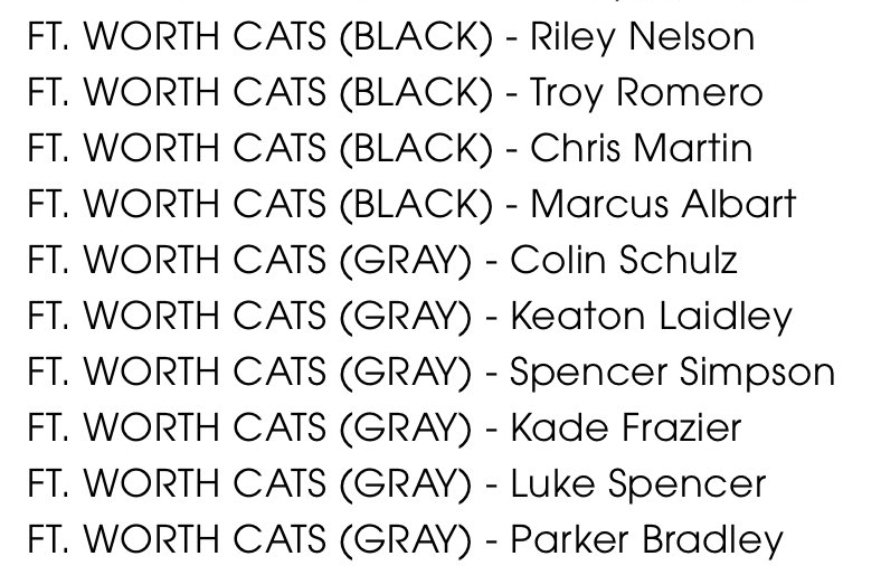 Congrats to all of our Rising Seniors who earned All-Tournament Team at the Texas Premier 17U State Championships. 
@fwcatsblack2022 <a href="/fwcatsgray22/">fwcatsgray22</a>