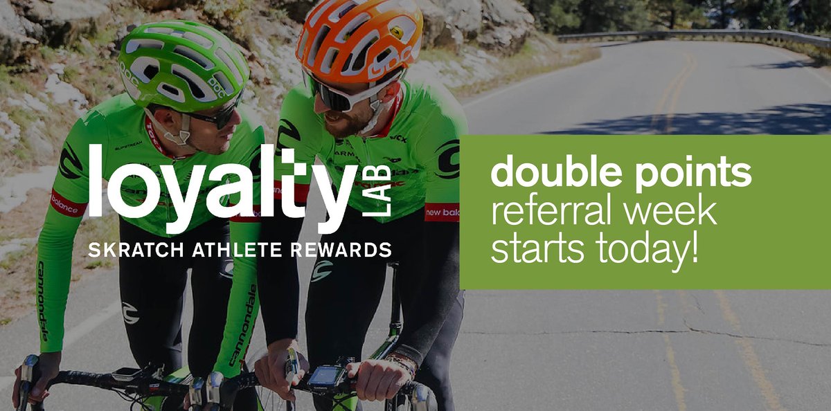 Today through August 8th, send your Loyalty Lab referral link to your friends, family, and teammates — if they make a purchase over $30 before August 9th, you will get 4,000 (A $20 Value!) Loyalty Points for every successful referral!
skratchlabs.com/pages/loyalty-…