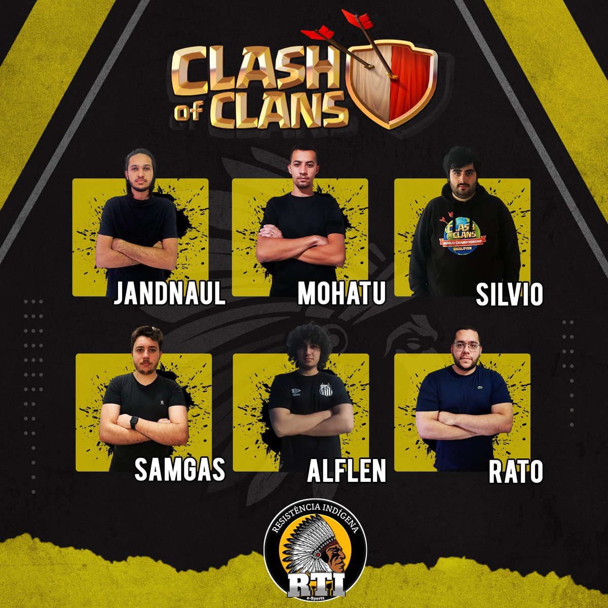 As lendas do Clash of Clans agora são RTI 📲 Sejam bem vindos à tribo!🛡

<a href="/vangolla_/">Silvio (Vangolla)</a> 
<a href="/Coc_Alflen/">Alflen</a> 
<a href="/s4mgas/">Samgas</a> 
<a href="/JandsonMonteiro/">Jandson</a> 
@Mohatu3 
@Rato20439101

#clashofclans