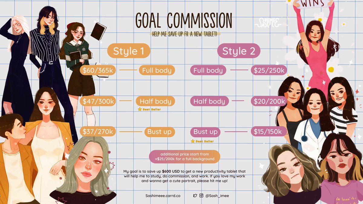 sash_imee's tweet photo. 💓RTs are appreciated! COMMISSION OPEN 💓

Hopefully ur interested! Im saving up for a new tablet 💖 you can also donate to my Ko-fi https://t.co/ic47W6jDWE

https://t.co/1kB8wCA95Z #commissionsopen https://t.co/IIYxxma8O6