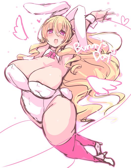 #バニーの日 #創作 バニーでもうさんたさんです🐰 