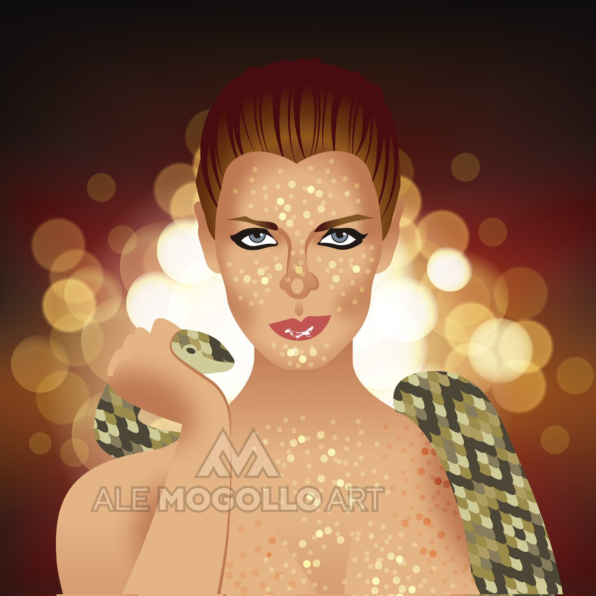 Happy birthday to the wonderful Joanna Cassidy on her birthday.  Unforgettable as lethal replicant Zhora in my favourite sci-fi classic Blade  Runner. #joannacassidy #zhora #replicant #bladerunner #snake #scifi  #ridleyscott #fanart #alejandromogolloart, image size:1199x1200