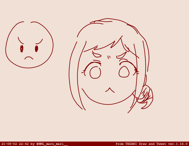 顔文字原 #tegaki_dt 