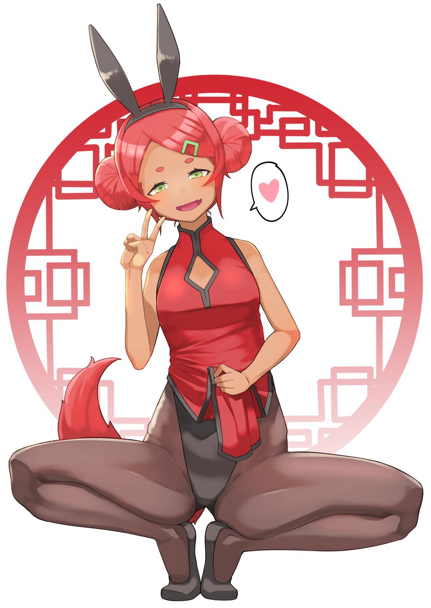 これは前に描いたチャイナバニーヌイちゃん🐰 #バニーの日 