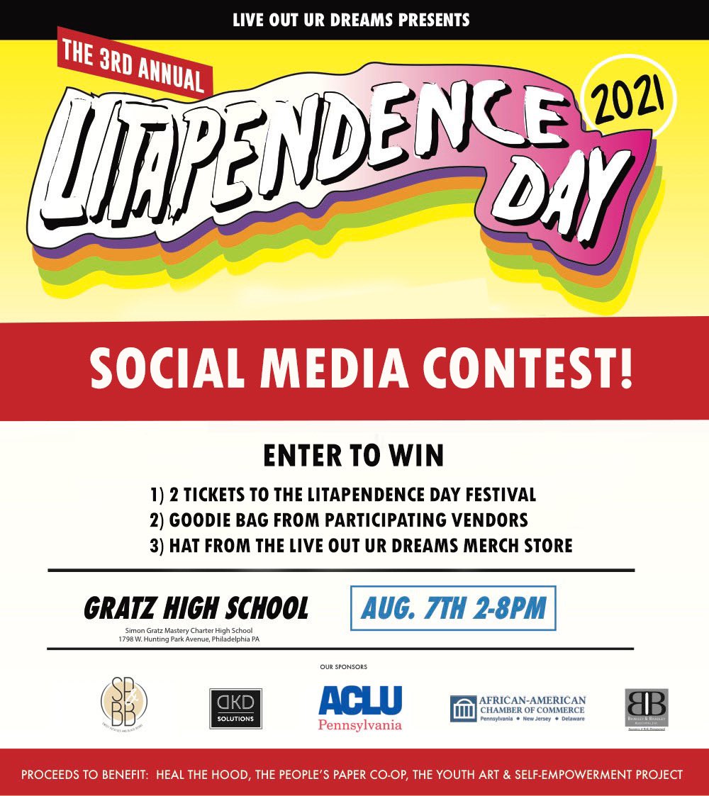 LITAPENDENCEDAY's tweet photo. We’re giving away some free stuff here’s how you win:

1) Follow the @LitapendenceDay
2) Tag a friend in the comments + RT
3) Share the event flyer and tag @LitapendenceDay.

CONTEST ENDS 8/6 6PM
#LitapendenceDay: AUGUST 7 2 PM -8PM.

https://t.co/c0QmgdGXGH https://t.co/HPQqDwfiuf
