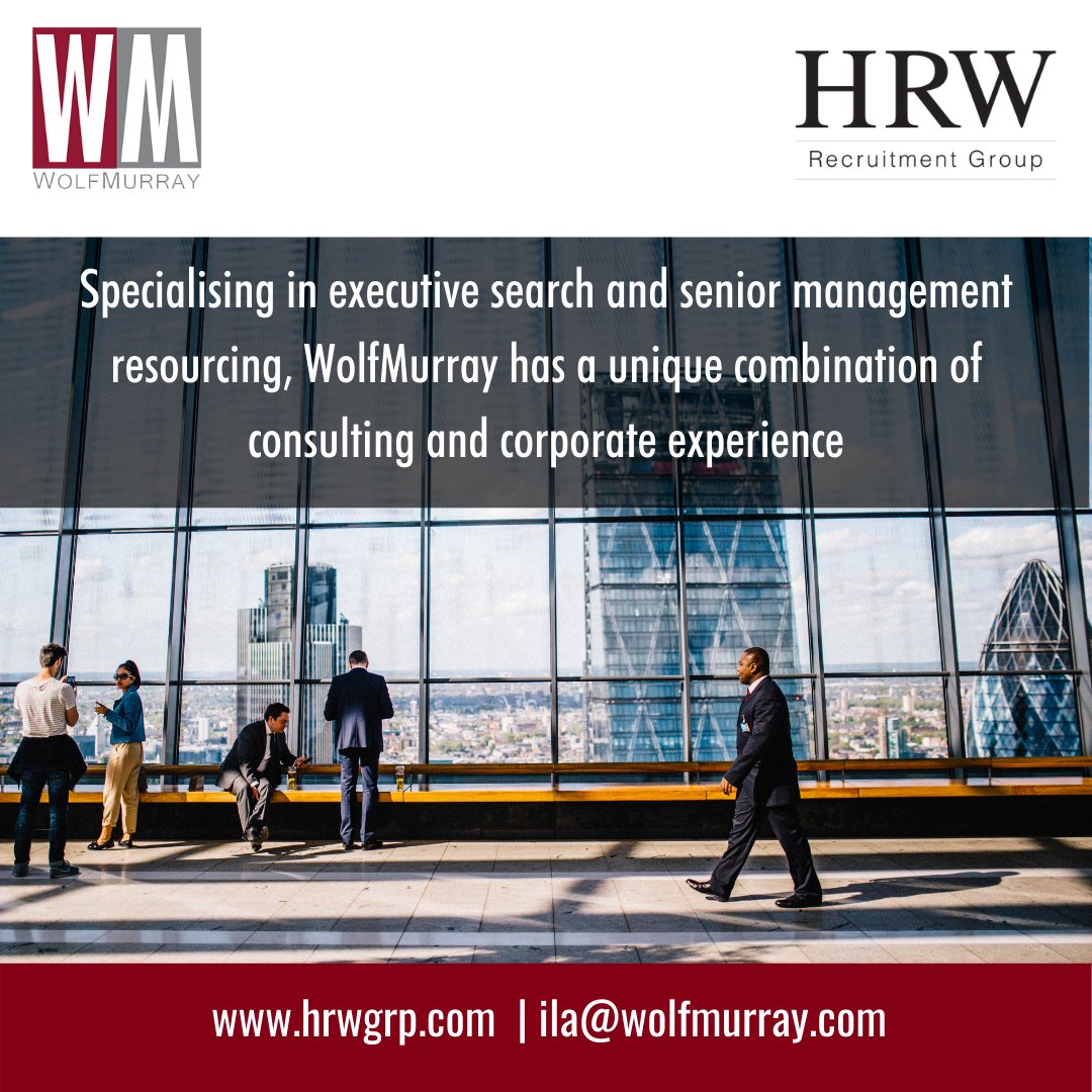 #recruitment
#recruiter
#wolfmurray
#executivesearch
#senior
#mangement
#resourcing
#experience