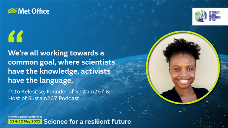 MetOffice_Sci's tweet image. The climate crisis in Africa was a key theme at our recent @metoffice #ClimateScienceConference. 

As speaker @iam_PatoK shared, collaboration is key to moving forward. 

#MetOfficeCOP26  |  @COP26