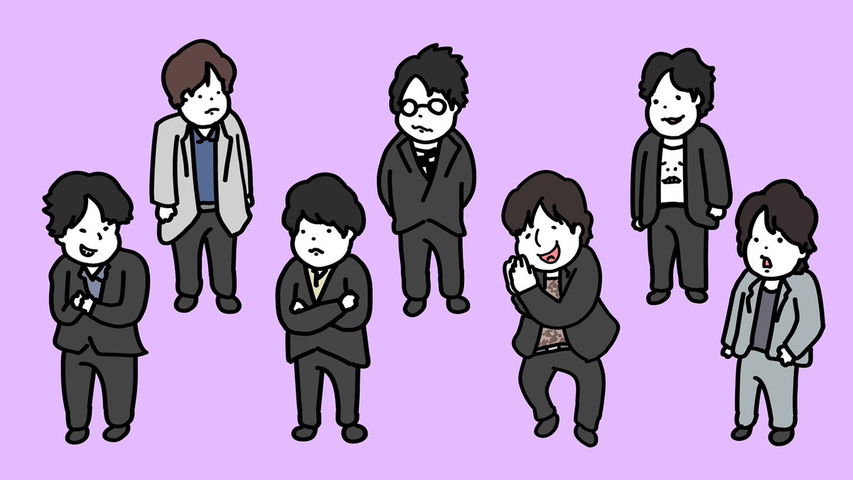 multiple boys formal suit 6+boys glasses black hair male focus  illustration images