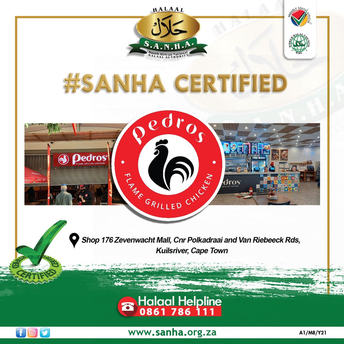SANHA_Halaal's tweet photo. #SanhaNotice #Sanha #SanhaCertified #Halaal #SanhaHalaal #Pedros #Kuilsriver #CapeTown #WesternCape https://t.co/oP7jtI1he6