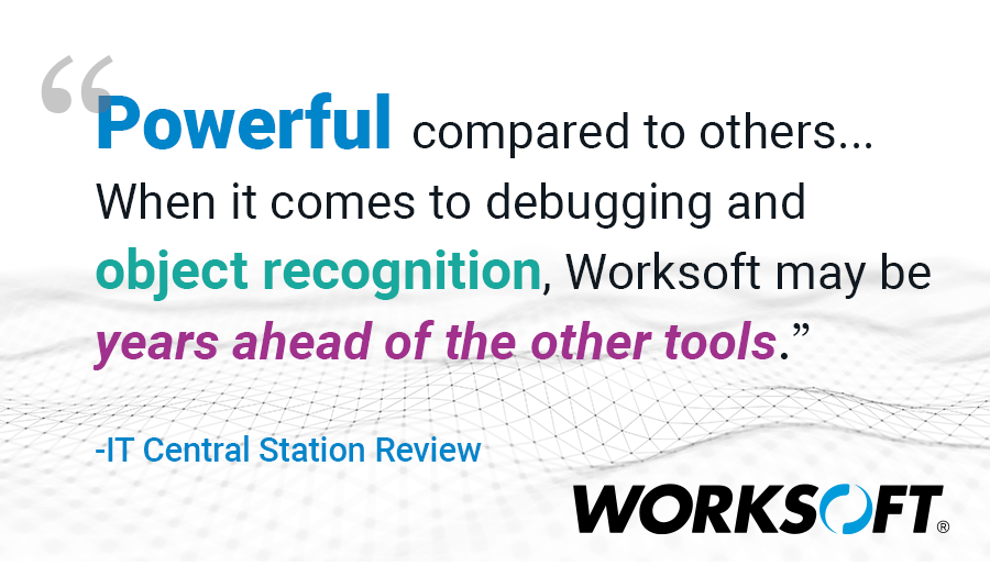 WorksoftInc's tweet photo. Maximize scalability, reusability and #ROI with efficiency-boosting #AutomationLikeNoOther from @WorksoftInc. An #SAP Enterprise Architect recently shared his experience with our #codeless, easy-to-adopt #automation platform. Read the @ITCenSta review: https://t.co/xIsEVpweFt https://t.co/OeT05C4IC9