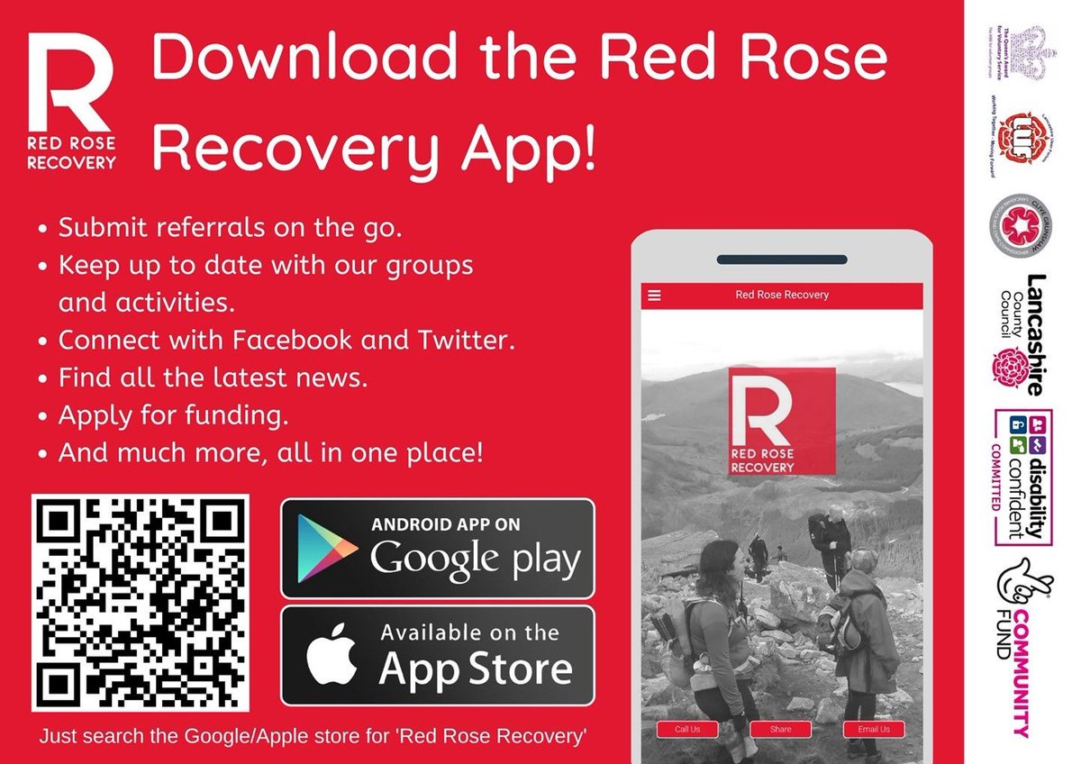 RRR_LUF's tweet image. Have you checked out the Red Rose Recovery App?
Download it now: buff.ly/3gaeNqG or just search the Google Play Store/Apple Store for 'Red Rose Recovery'

#app #recoveryapp #getinvolved #community #BRIC #steppingstones
