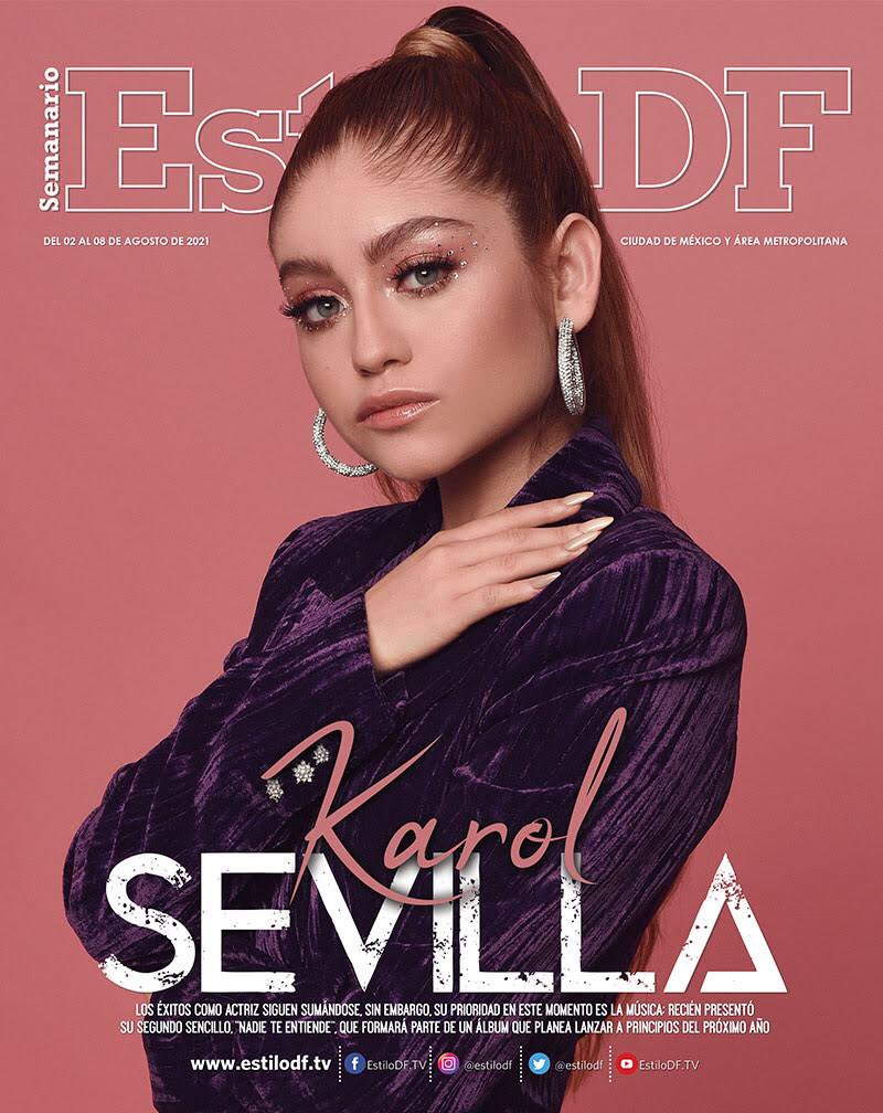 EstiloDF's tweet photo. ¡Lunes de #EstiloDF ! En portada @karolsevilla. 🙌🏼 Los éxitos como actriz siguen sumándose, pero su prioridad en este momento es la música. Su 2º sencillo ‘Nadie te entiende’ formará parte de un álbum que planea lanzar a principios del próximo año. 

💻 : https://t.co/UlfP6xS52m https://t.co/mPHIRRgE0W