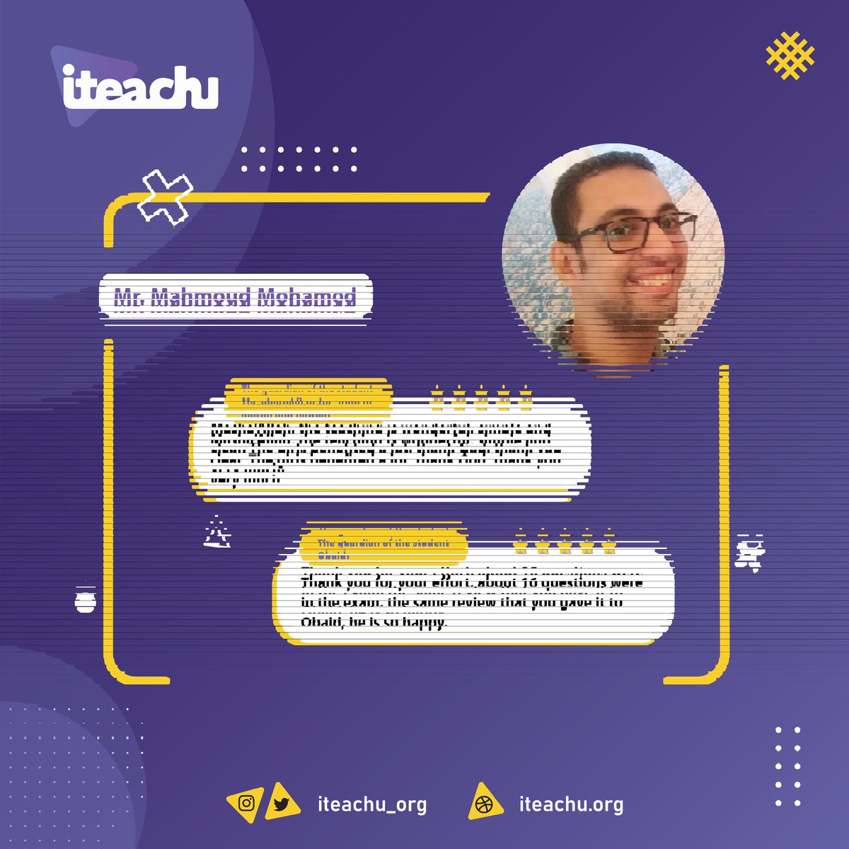 iteachu_org's tweet photo. سعداء بمشاركتكم آراء طلابنا بمعلميهم عبر منصة iteachu. 

https://t.co/1mGIAluUeE 

We are happy to share with you the feedback of our students. 
.
.

 #ITeachU #ITeachU_services  #تعليم_عن_بعد  #منصة_تعليمية #منهج #Learning #feedback 
#دروس #الامارات #طالب https://t.co/CPXVeps4tm