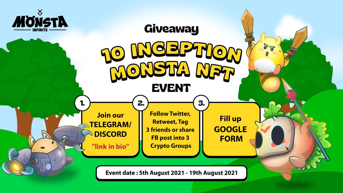 Monsta_Infinite's tweet image. 💎Pre-launch giveaway event : 
There will be 4088 Inception Monsta on launching and we are looking to giveaway 10 Inception Monsta to early supporters that support and believe in us.