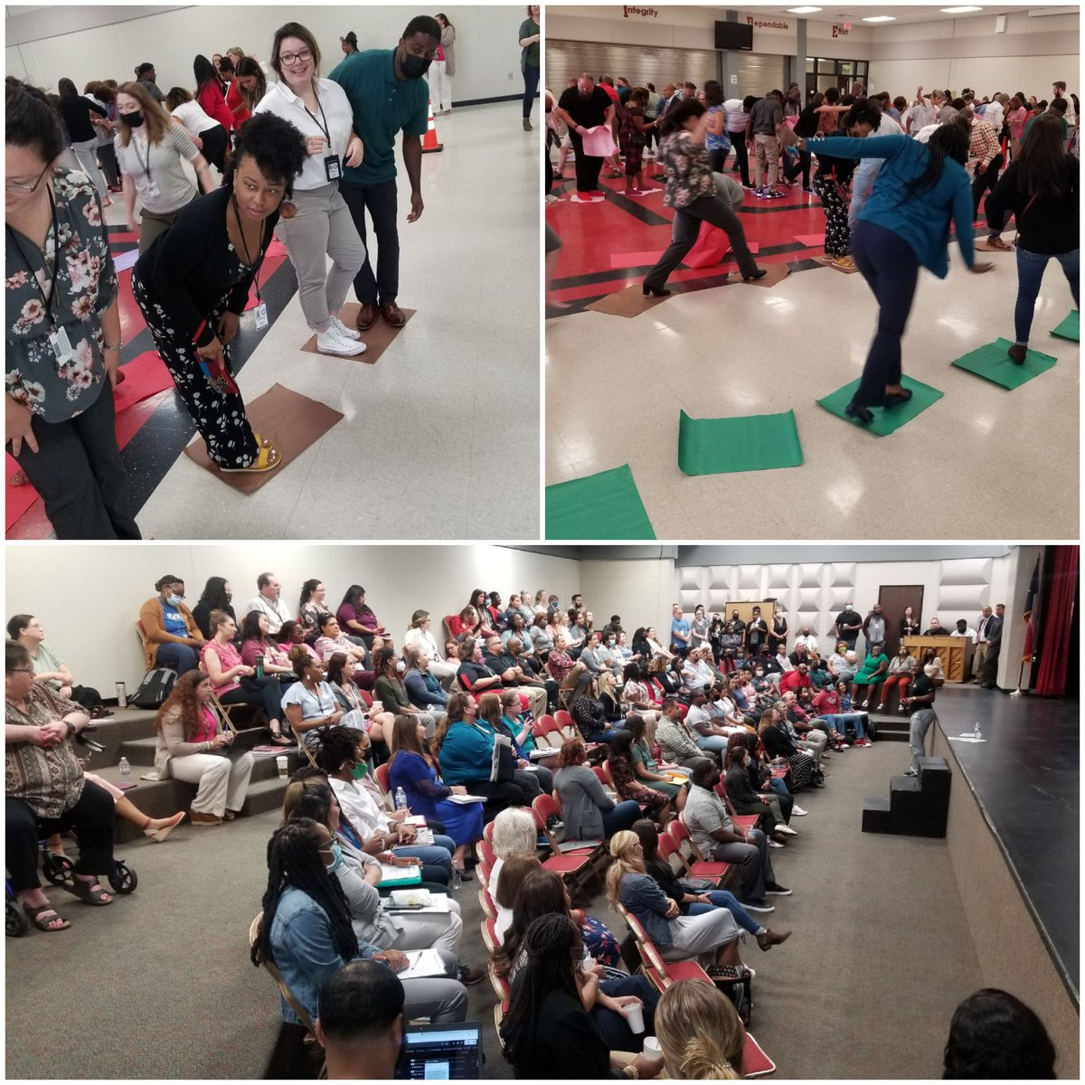 So excited to be back with the greatest staff ever!!! Welcome back Woodcreek! So much energy, enthusiasm, and encouragement this morning!🔥 This year is going to be great!!! <a href="/HumbleISD_WMS/">Woodcreek Middle</a> #BeEliteWMS