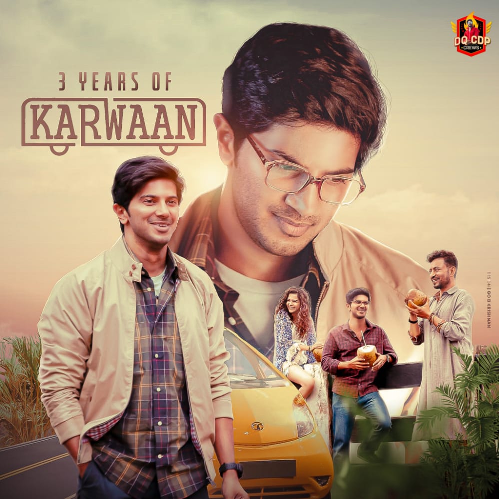 DulquerTn's tweet photo. It has been 3 Years since @dulQuer made his Bollywood debut. Thank you @MrAkvarious for giving us a Best travel movie ever. We really miss you Shaukat. 💔
Here's the CDP to Celebrate #3YearsOfKarwaan ❤️🔥
Design : @GO_B_Krishnan

@mipalkar @RSVP
#DulquerSalmaan #DqCdpCrews https://t.co/eZnFeIHxLL