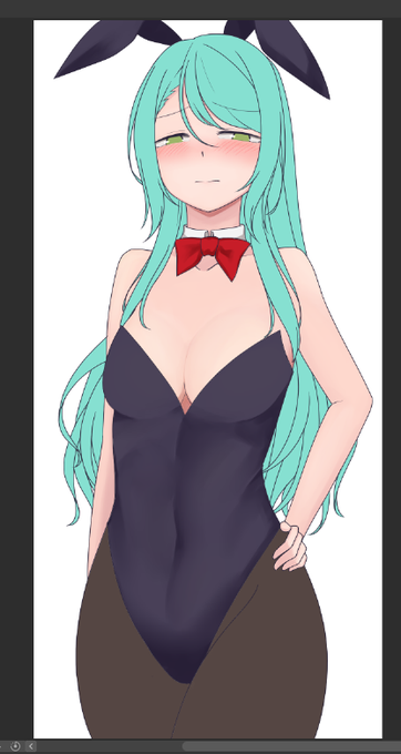 今日バニーの日だって気づいたから描き始めたけど間に合わんかったやつ 