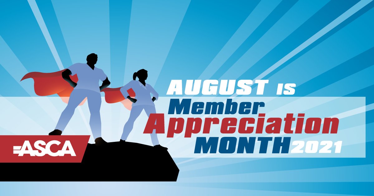 ASCAssociation's tweet photo. This month is both ASCA's Member Appreciation Month and National ASC Month. Check out this site to see all that's in store for ASCA member appreciation, and get started on participating in National #ASC Month as well! 
#ASCAMemberMonth #NationalASCMonth
https://t.co/oKt8xKfY0P https://t.co/szGmNWPG5K