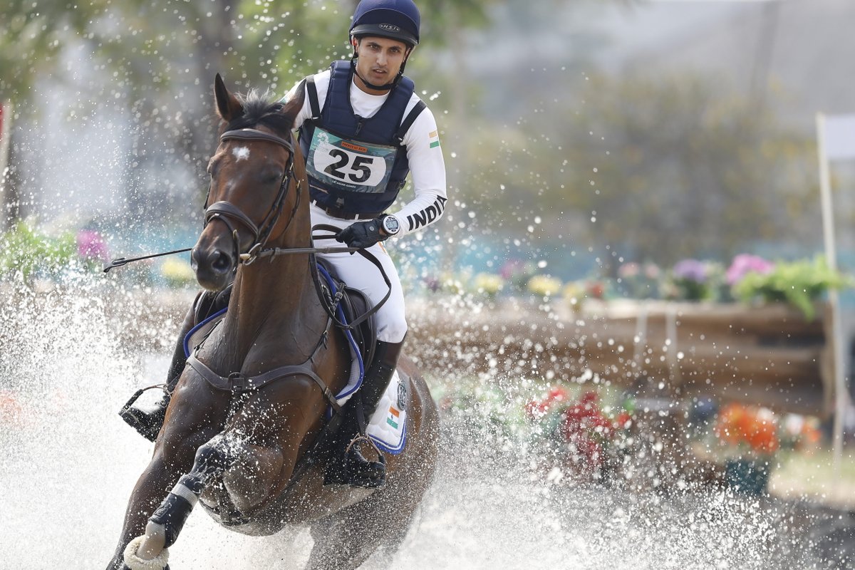 In a historic first, #FouaadMirza and his gelding #SeigneurMedicott have qualified for the Individual Show Jumping in #EquestrianEventing - a feat never achieved by any Indian ever before. For India, this is the dawn of a  new chapter in equestrian sport. #TokyoOlympics