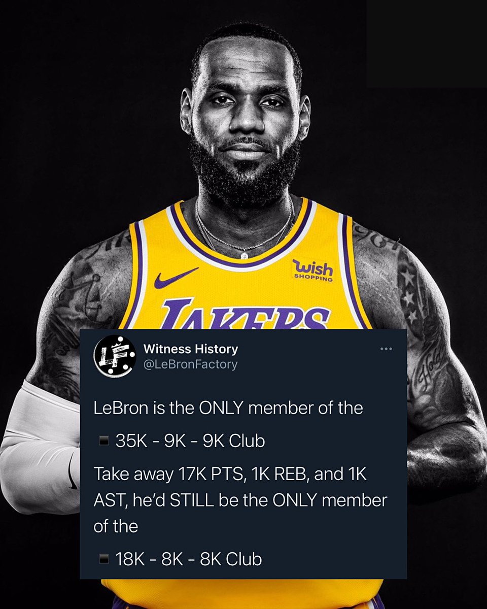 bronhistory's tweet image. It’s time we all face the reality that LeBron’s the greatest NBA player ever.

(1/3)