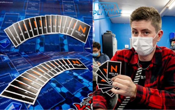 CyndirellaY's tweet photo. NolanTCG Approved!!! Yay! 
Visit his channel for more YUGIOH content! 
https://t.co/BdIu2dUDTT
Want to have your own customized card sleeves too? 
Come and visit our site-
https://t.co/bIMU0AdkB0

#yourplaymat #yugioh #cardsleeves #customizedcardsleeves #tcgyugioh #tcgcommunity https://t.co/rknZfawMsD