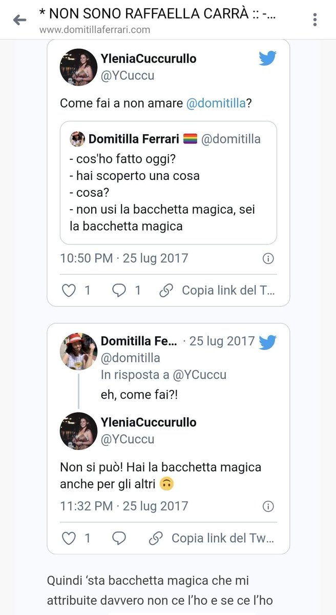 Bibidi bobidi bù✨ grazie per avermi sbloccato un ricordo <a href="/domitilla/">‎ﹰ</a> ✨🌺 anche questa è magia!

✍ domitillaferrari.com/semerssuaq/non…