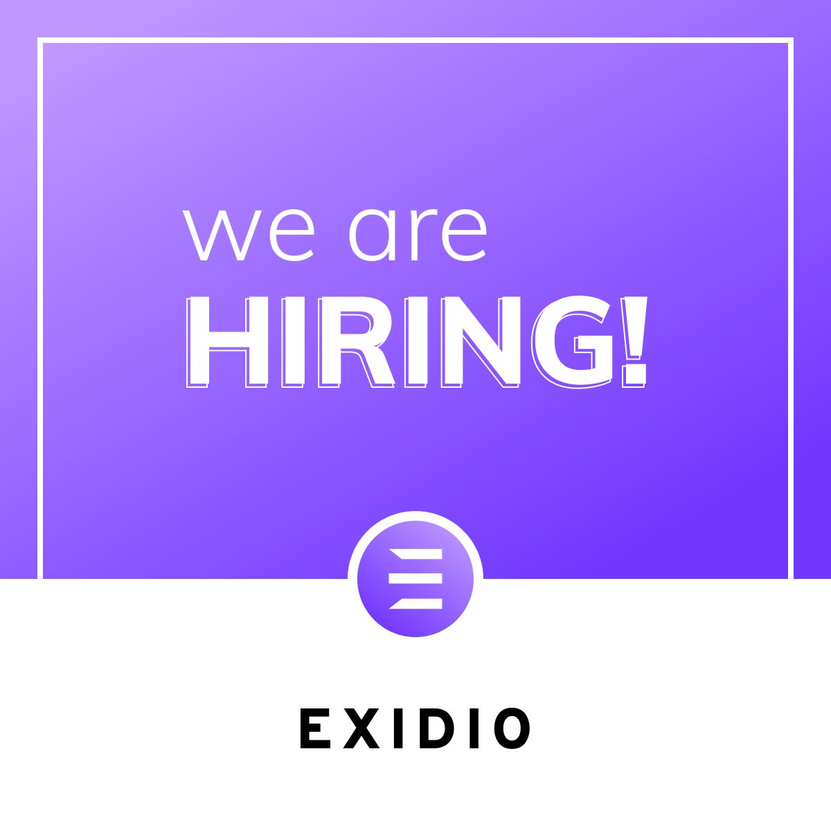 Come work with us! <a href="/Exidio_co/">Exidio ⚛️</a> is looking for great people to join our growing team with multiple positions open.

👀 Check out our open positions here: apply.workable.com/exidio/

#exidio #sentinel <a href="/Sentinel_co/">Sentinel has moved!</a> #dvpn #hiring #FullStack #Backend #QAtesting #Frontend