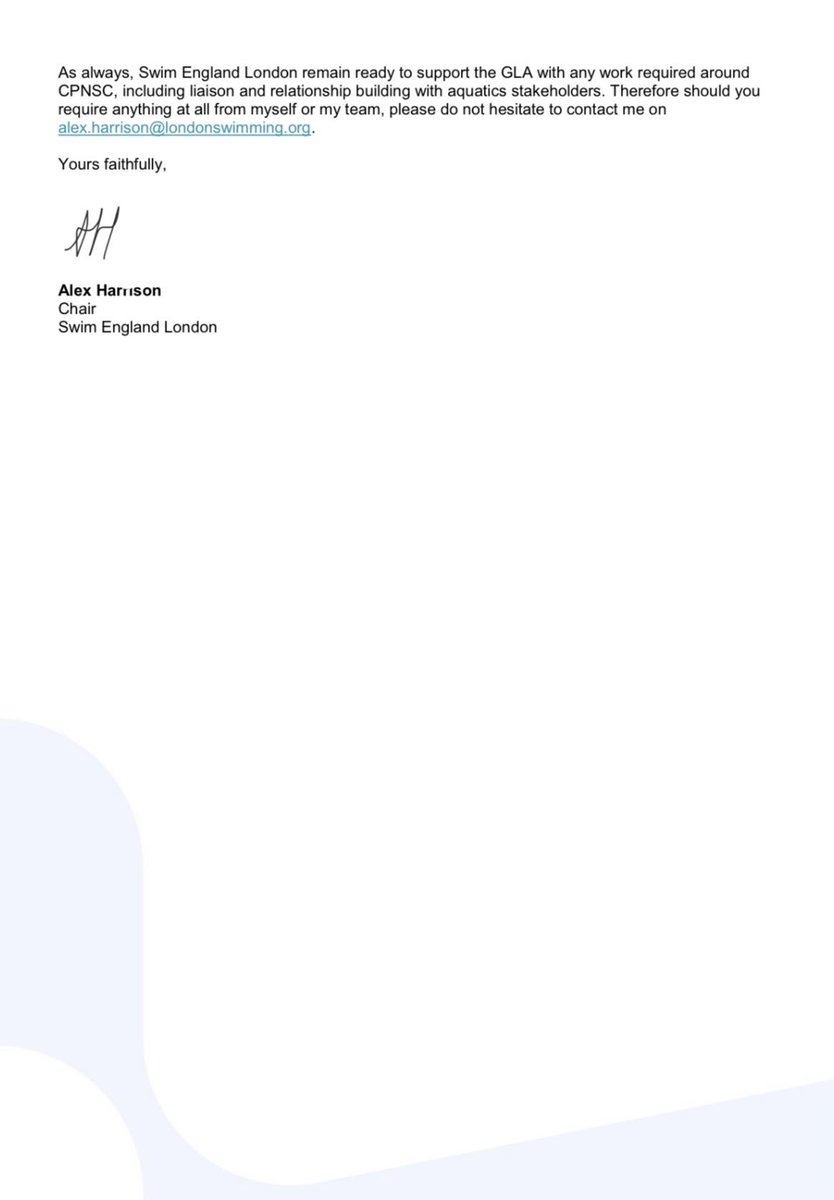 LondonSwimming's tweet image. Crystal Palace is a vital facility for the local community and London’s performance athletes. Our Chair, @AHarrisonSwim, recently wrote to the GLA to emphasise why it’s important that the centre continues to be able to provide training facilities for the Olympians of the future.
